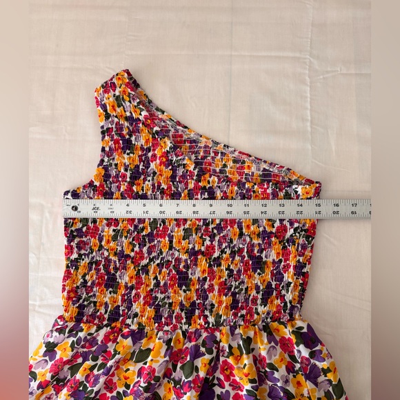 Colorful Floral One-Shoulder Dress - Picture 5 of 5